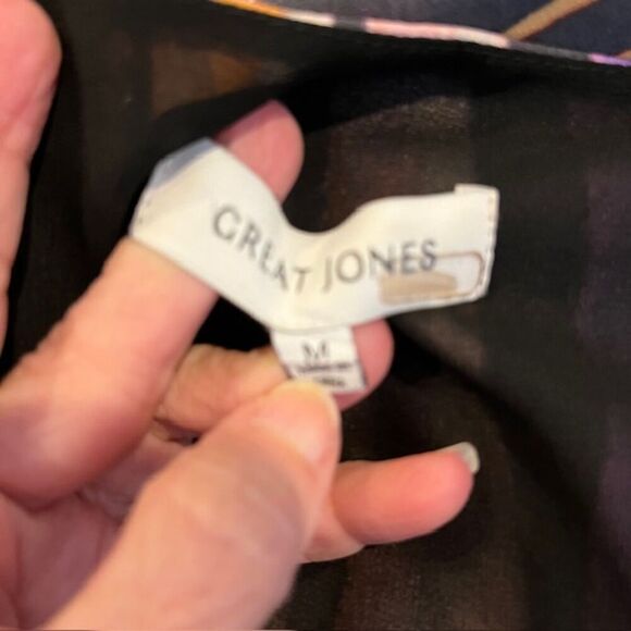 Great Jones Vibrant Orchid Wrap Dress Midi Layered Orange Purple Pink Medium - Picture 7 of 13